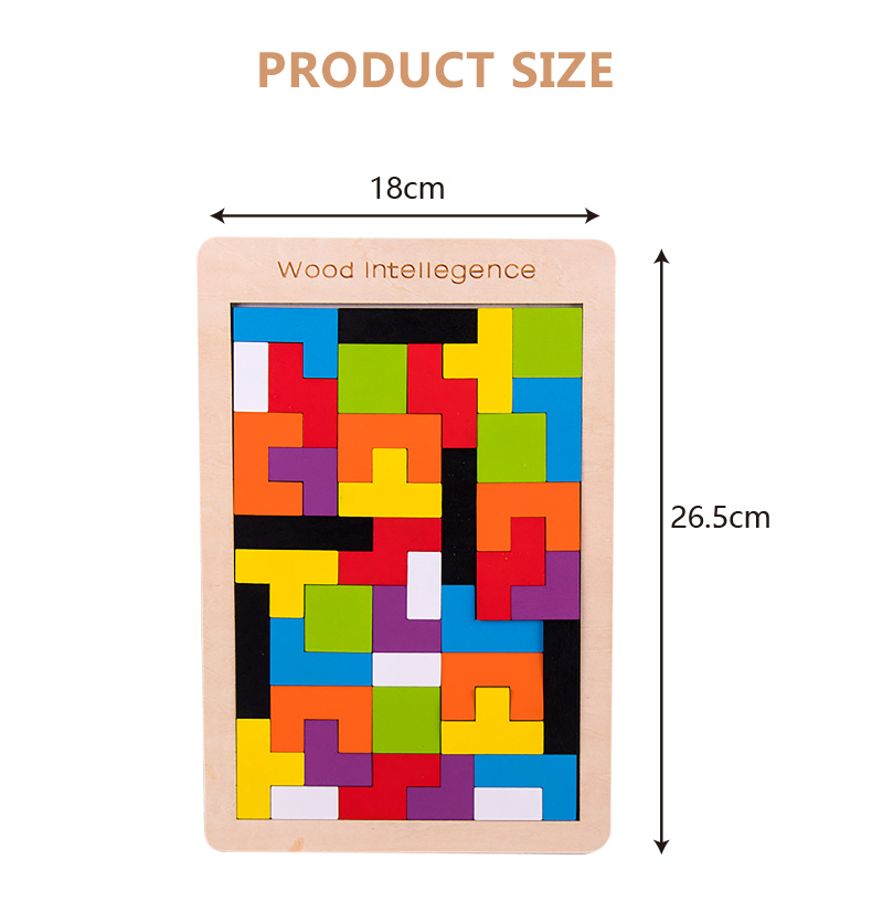 Newly designed wooden jigsaw puzzle for children's logical thinking training