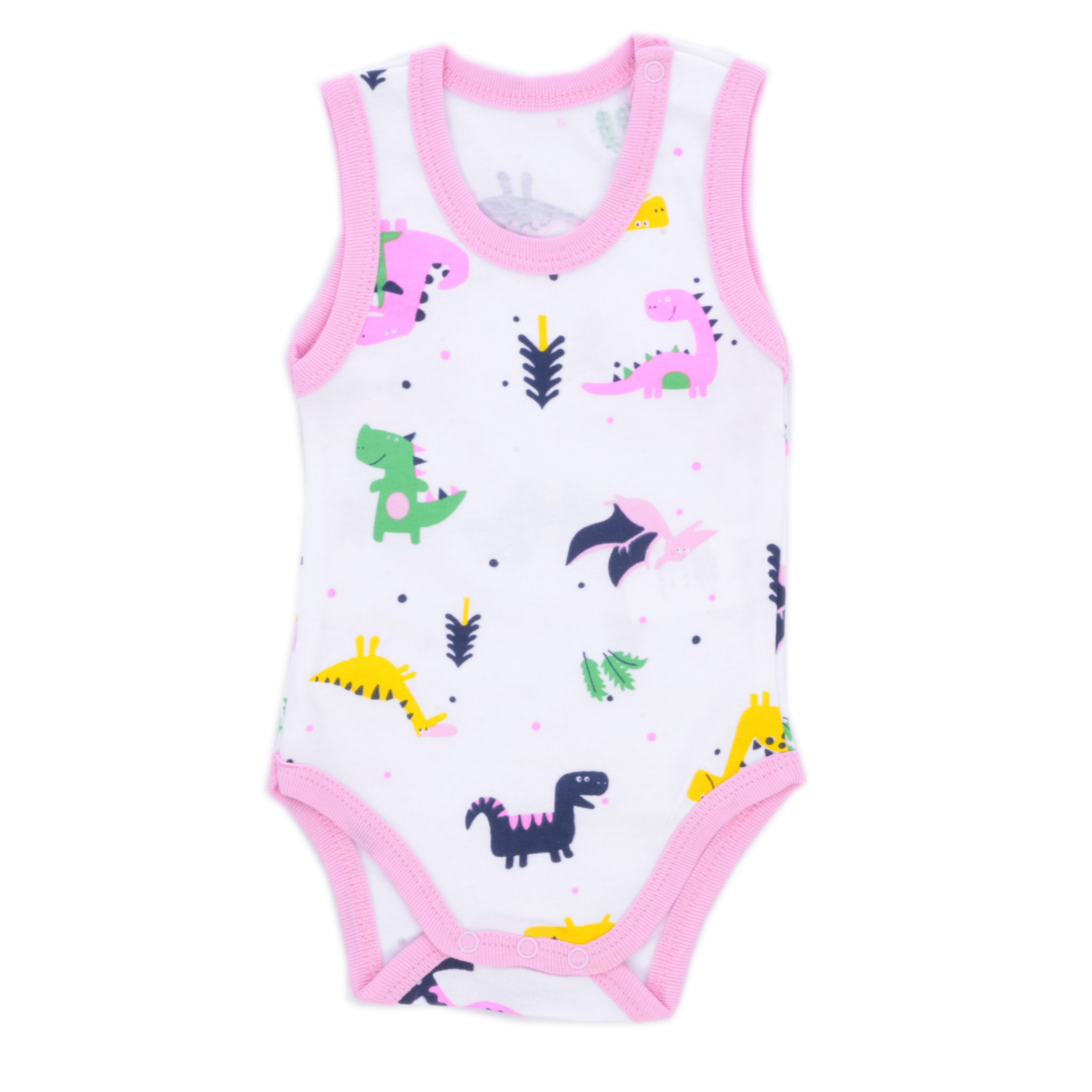 High Quality Pink Dragon Patterned Baby Bodysuit