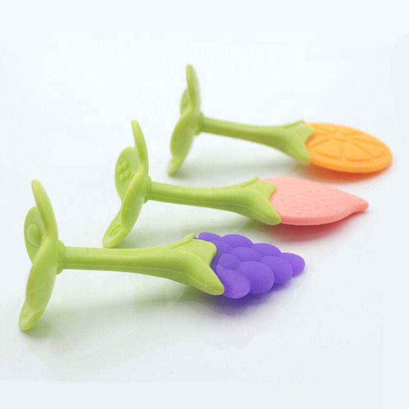 Baby silicone molar stick soft sensory free BPA toy fruit tooth glue