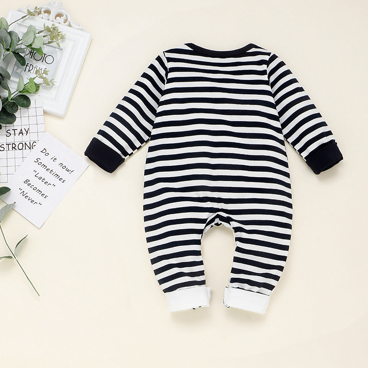 Factory stock Penguin print 0-18M newborn jumpsuit 100% cotton long sleeve jumpsuit