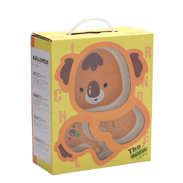 Does not contain BPA bamboo fibre suit baby tableware