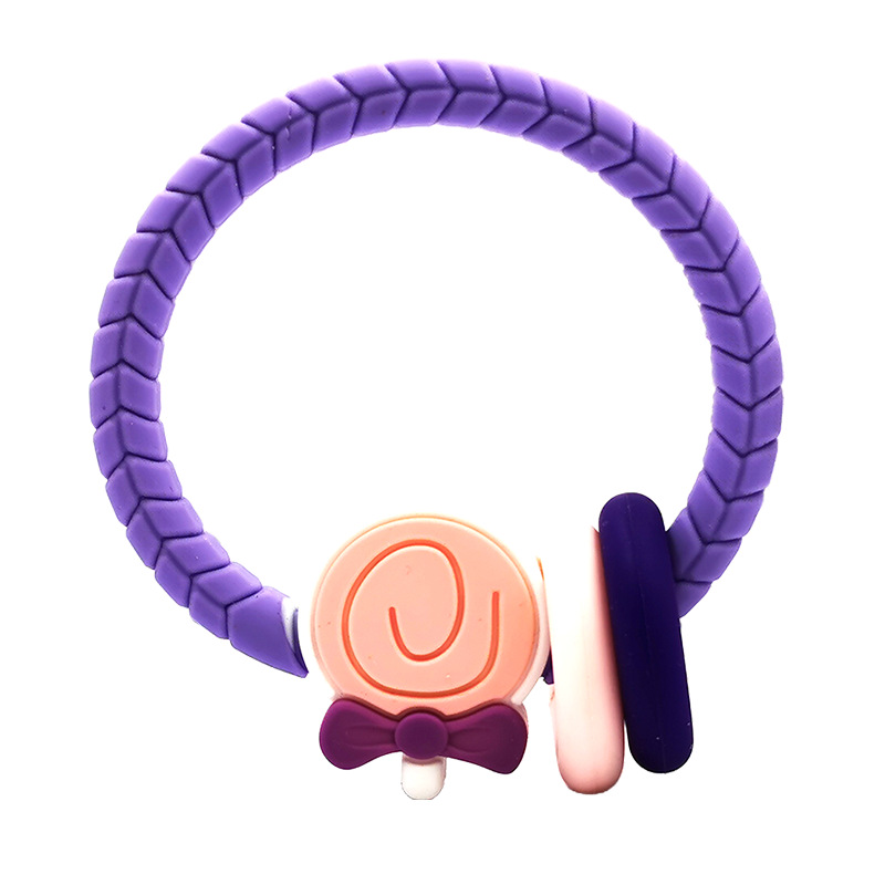 Hot selling crochet elephant teething wooden ring sensory toy baby teeth-gum
