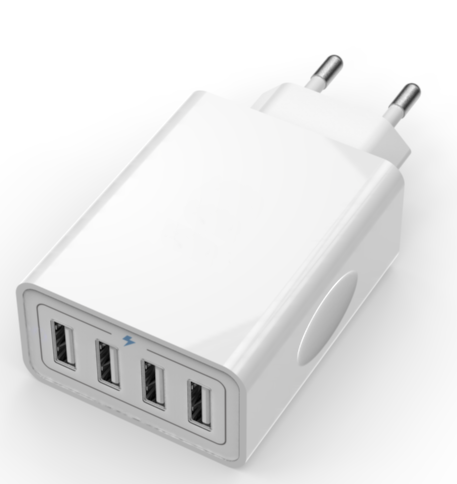 4 ports usb wall chargers 5v 2.4a max 28w total for Phone