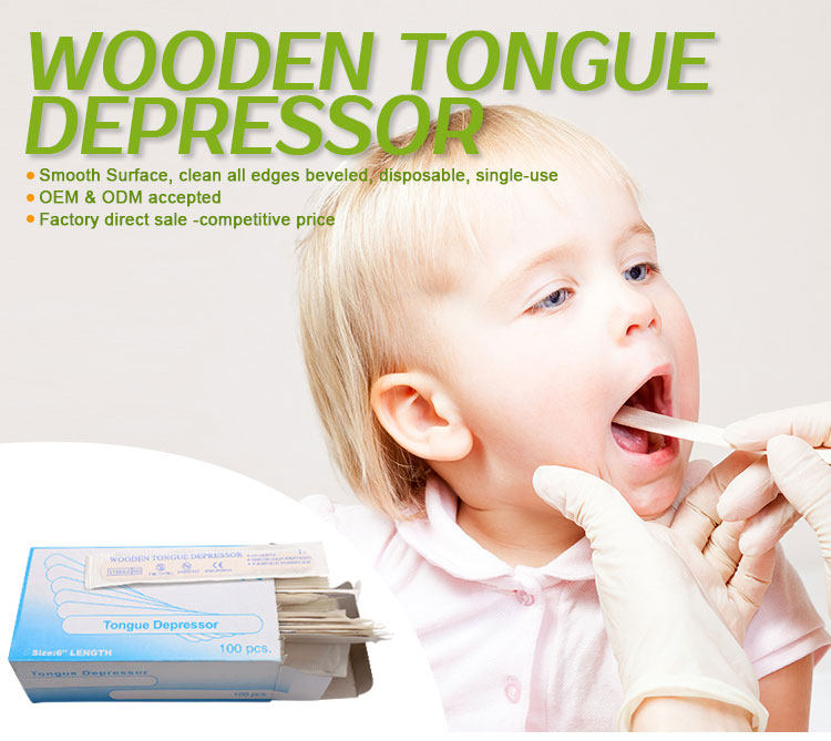 Chinese manufacturer medical wooden Tongue depressor