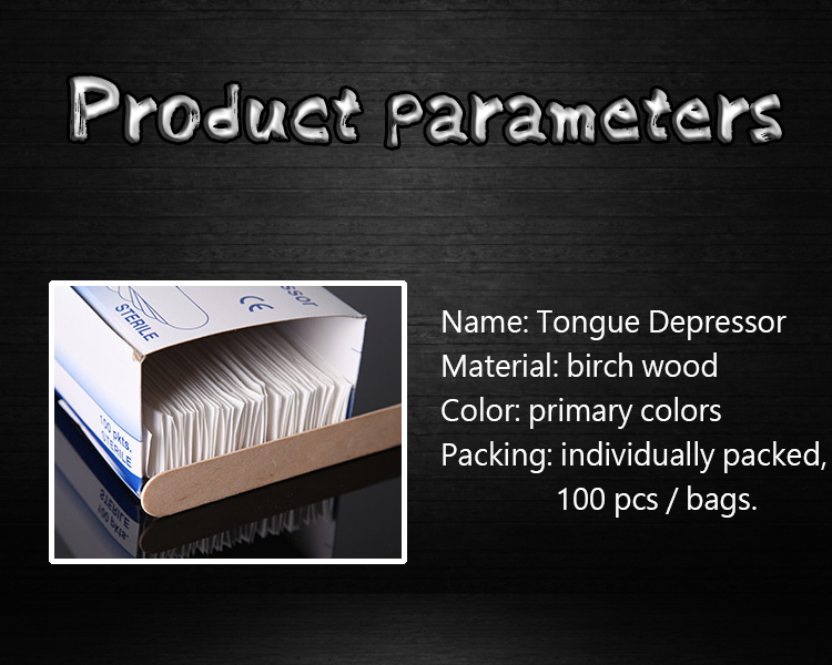 Medical packaging sterile 150 * 18 * 1.6mm wooden disposable tongue depressor