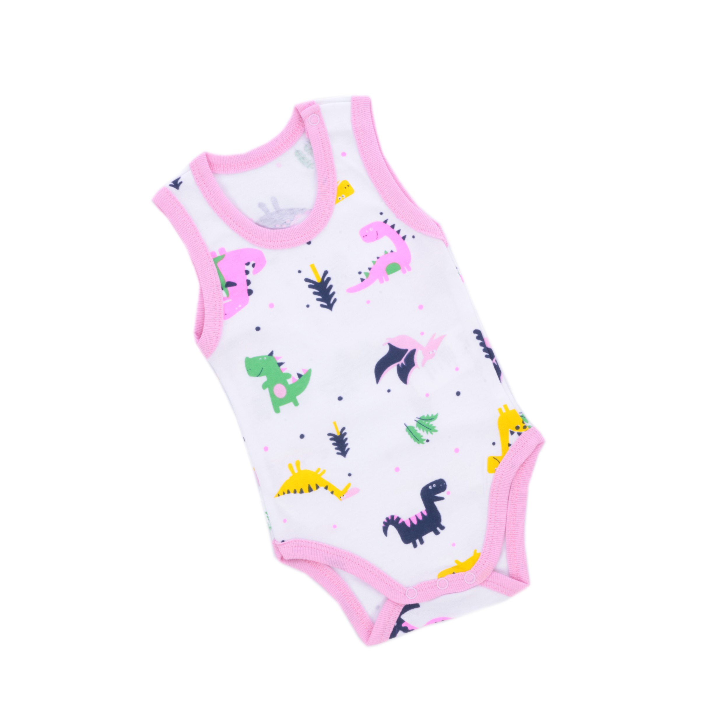 High Quality Pink Dragon Patterned Baby Bodysuit