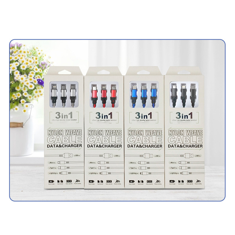Multifunctional woven fast charging mobile phone data cable