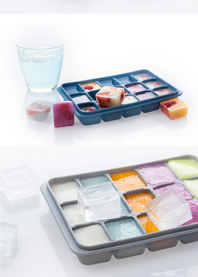 Custom flexible ice maker mold whiskey cocktail 15 ice tray