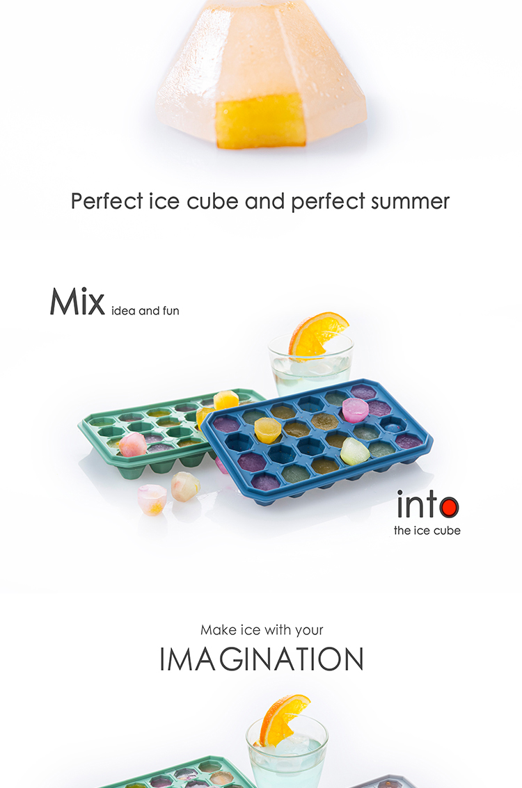 best-selling 24 cavity diamond shaped silica gel mold ice tray