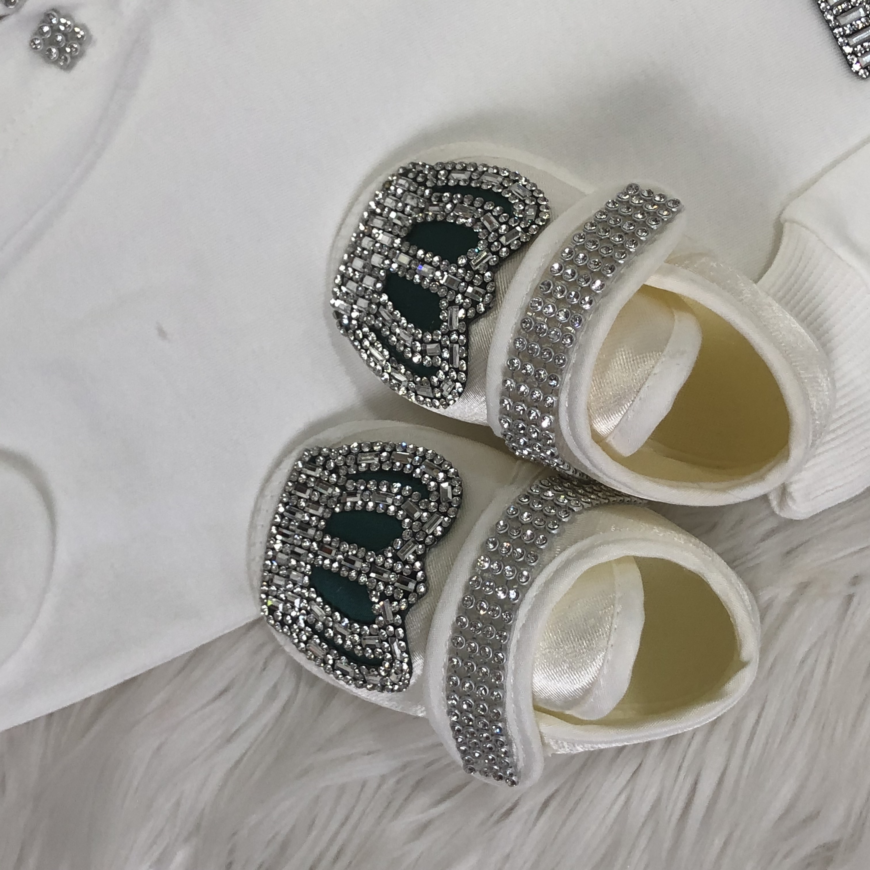 4 Pieces Emerald Color Baby Romper Set Clothes