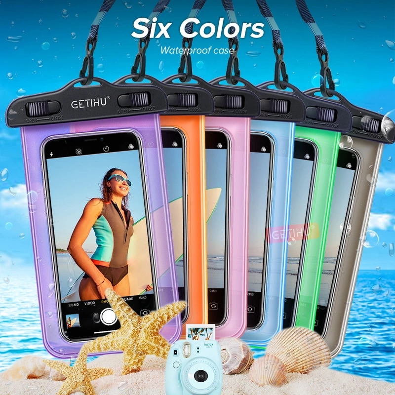 WaterProof Bag PVC Mobile Phone Cases Clear Pouch Case Water Proof Cell Phone Bag With Lanyard