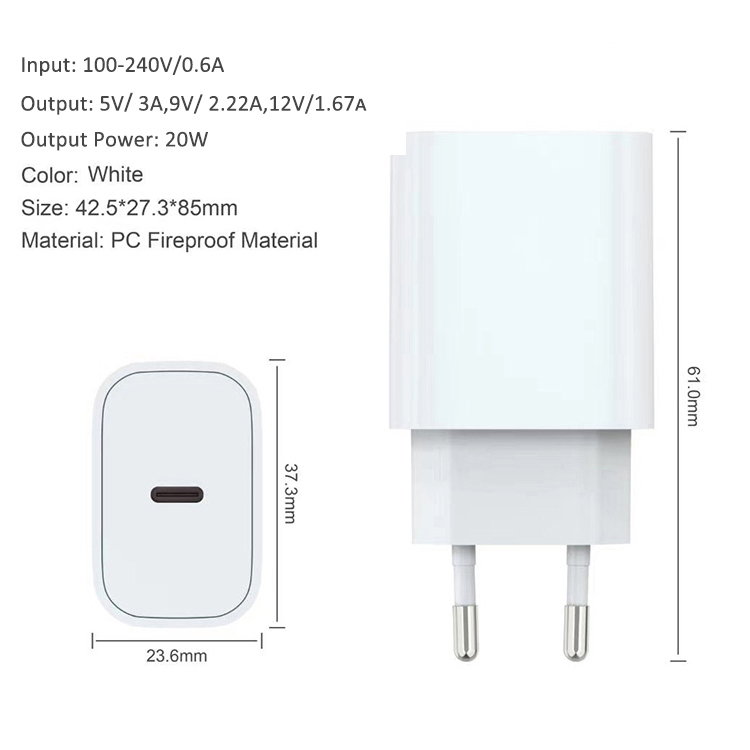 Free shipping 20W 12V 1.5a New technology product USB fast battery mobile charger