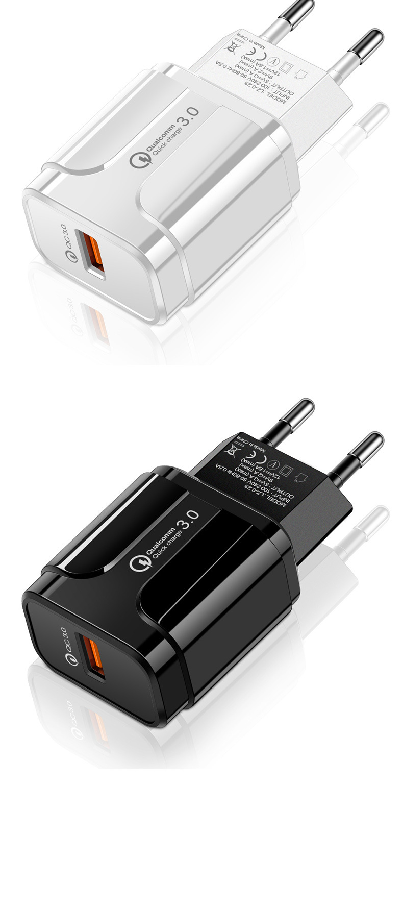 5V 3.1A USB Phone Charger US EU Charger Phone Fast Travel Adapter QC3.0 Mobile Charger Custom Logo