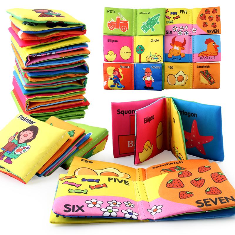 Soft bound children learning cognitive cloth book toys