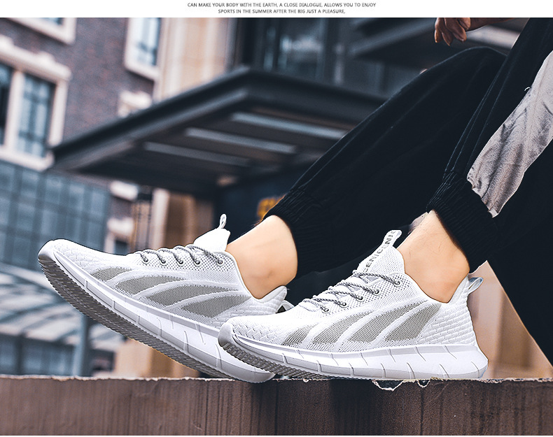 New mesh comfortable thick bottom low top lace up sports and leisure shoes in autumn