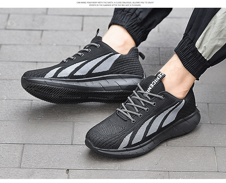 New mesh comfortable thick bottom low top lace up sports and leisure shoes in autumn