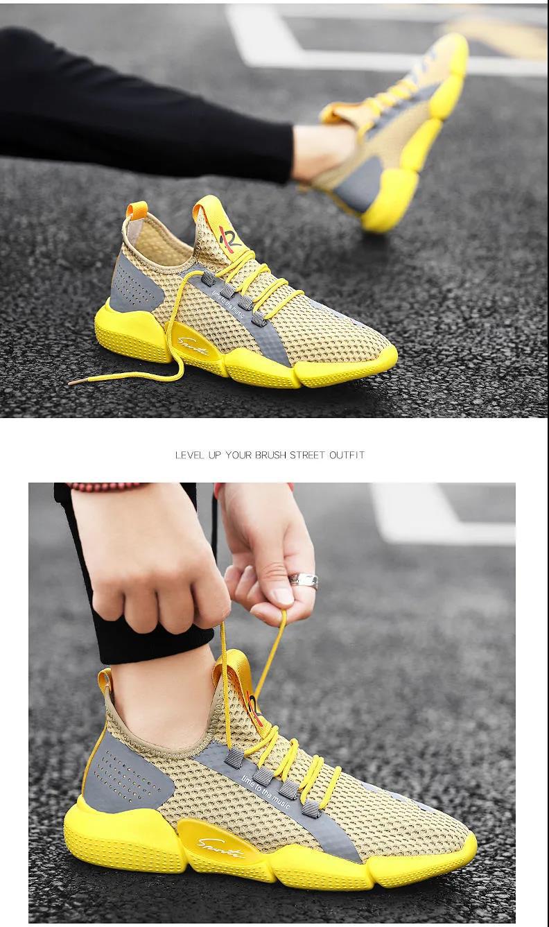 Men's sports breathable casual shoes flying woven mesh running shoes wholesale