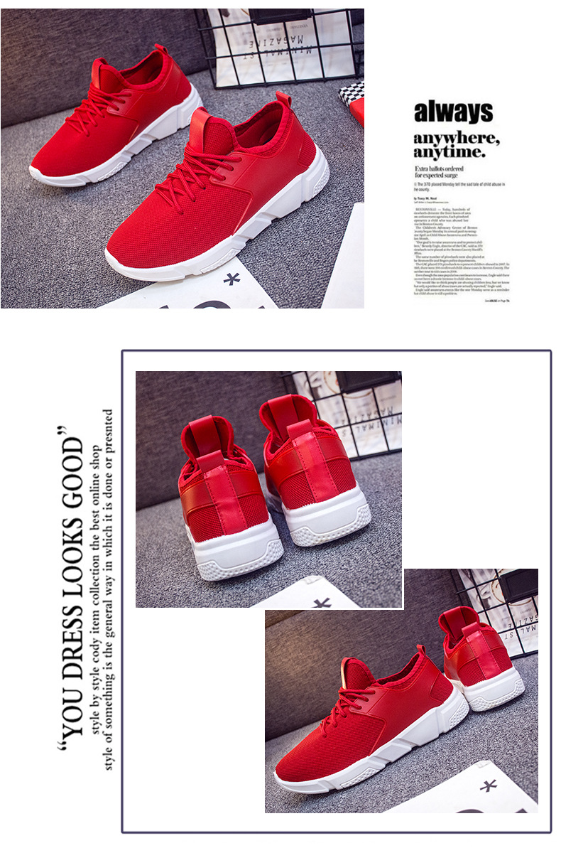 New hot men's shoes sports shoes leisure fashion running lace up couple shoes