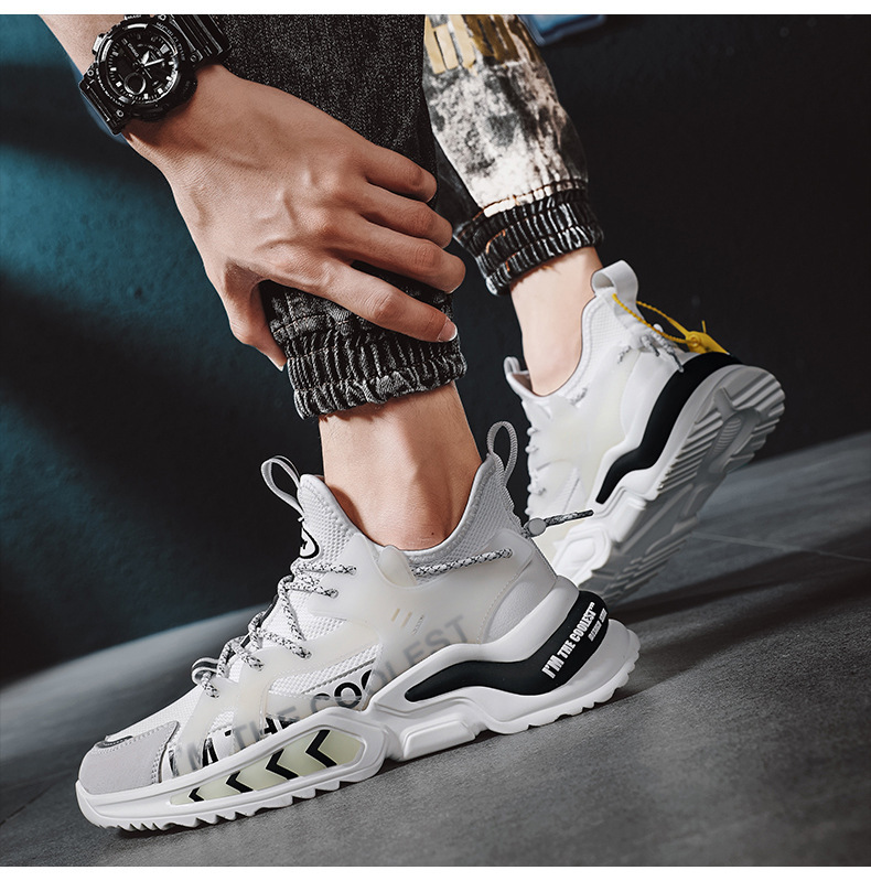 new cross-border large men's shoes daddy shoes low top thick soled men's shoes