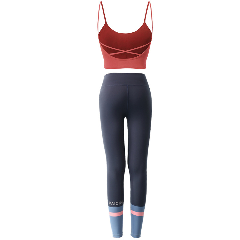 2021 summer new yoga bra running casual fitness pants two-piece set