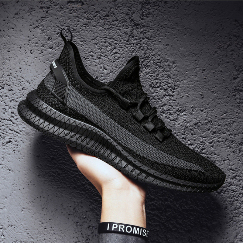 Men's sports casual board shoes running flying woven board shoes