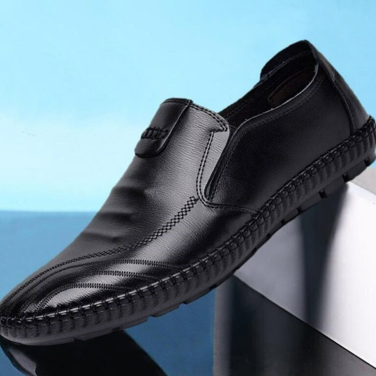 2021 winter casual men's shoes spring and autumn leather shoes soft leather Doudou shoes