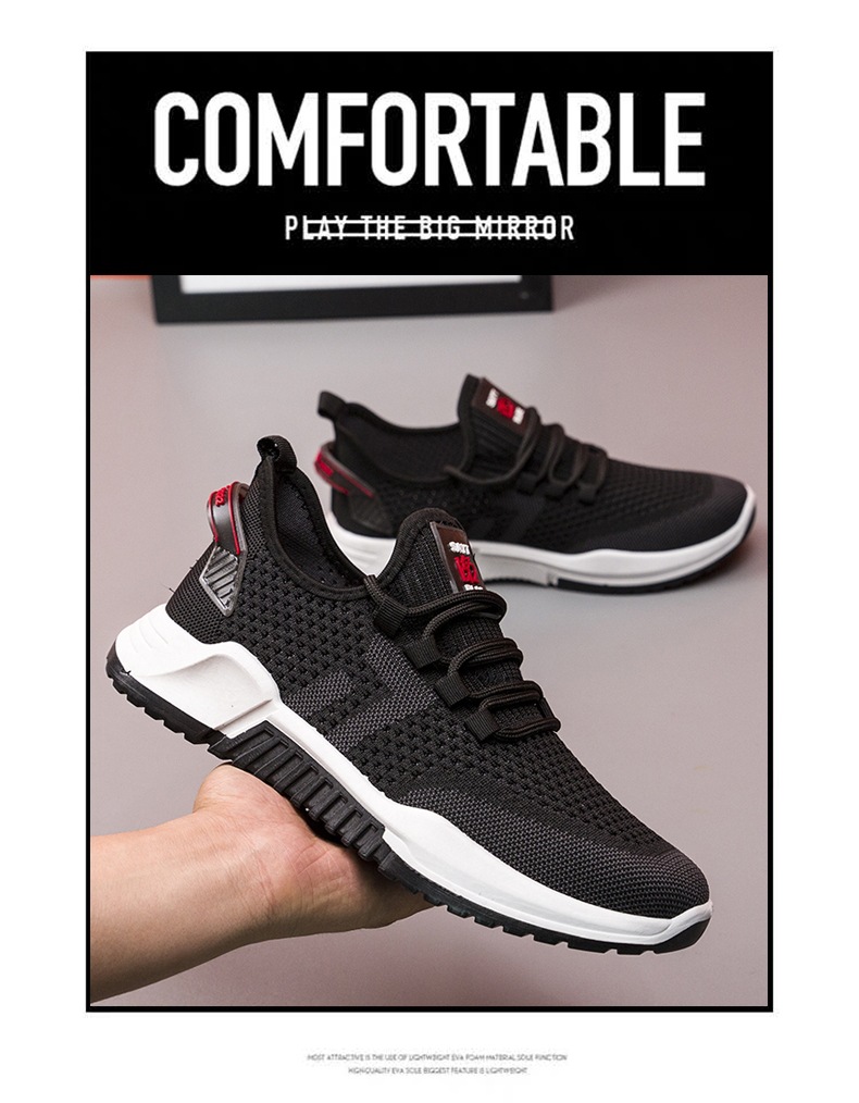 Flying woven breathable running shoes 2021 men's sports shoes