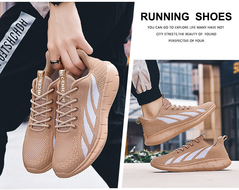New mesh comfortable thick bottom low top lace up sports and leisure shoes in autumn