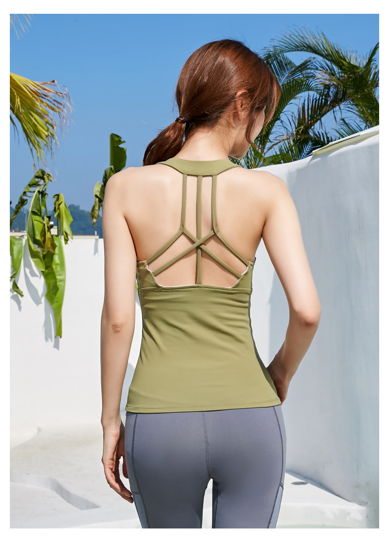 Yoga beautiful back women's fitness clothes women's running sportswear top