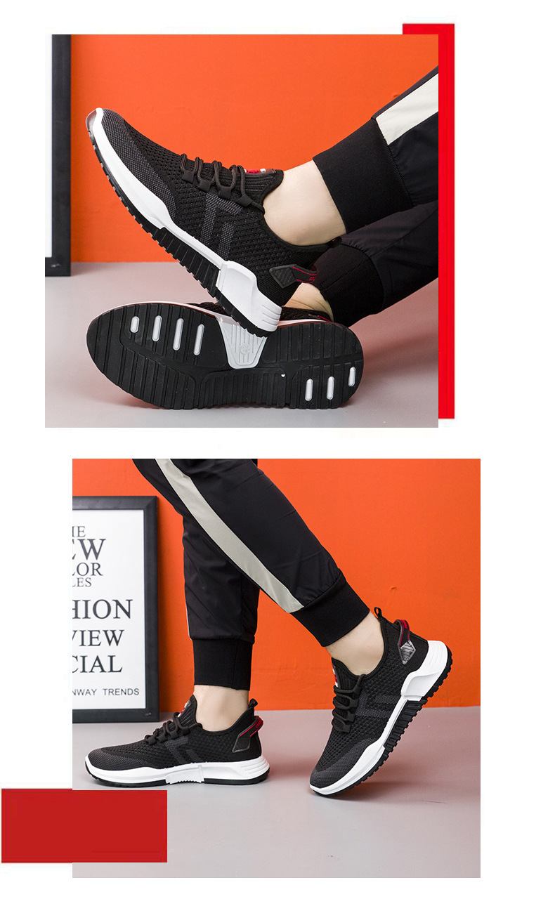 Flying woven breathable running shoes 2021 men's sports shoes