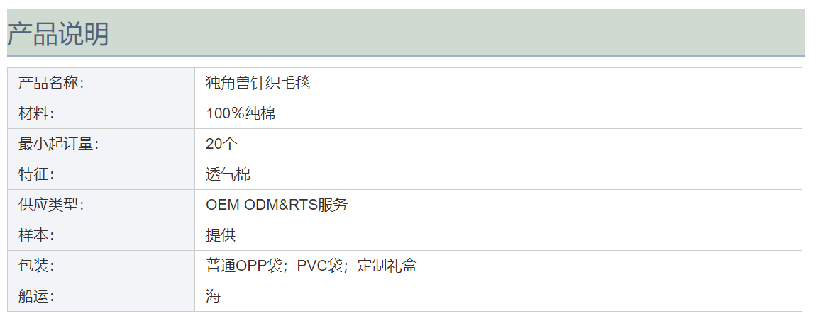 伊利图立体耳垫独角兽针织婴儿毛毯
