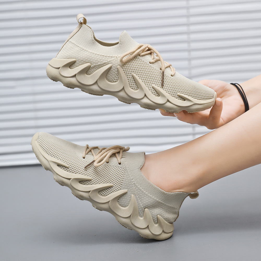 New volcanic shoes new autumn mesh sock mouth breathable women's sports shoes