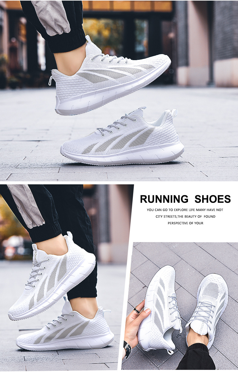 New mesh comfortable thick bottom low top lace up sports and leisure shoes in autumn