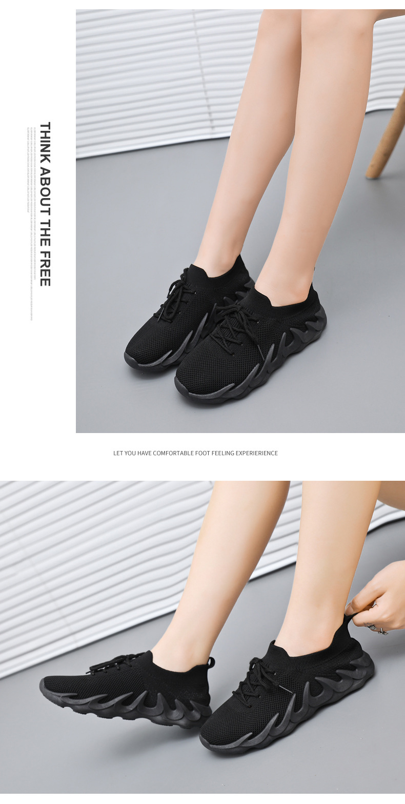 New volcanic shoes new autumn mesh sock mouth breathable women's sports shoes