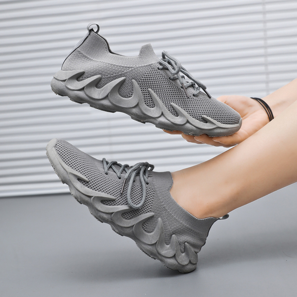 New volcanic shoes new autumn mesh sock mouth breathable women's sports shoes
