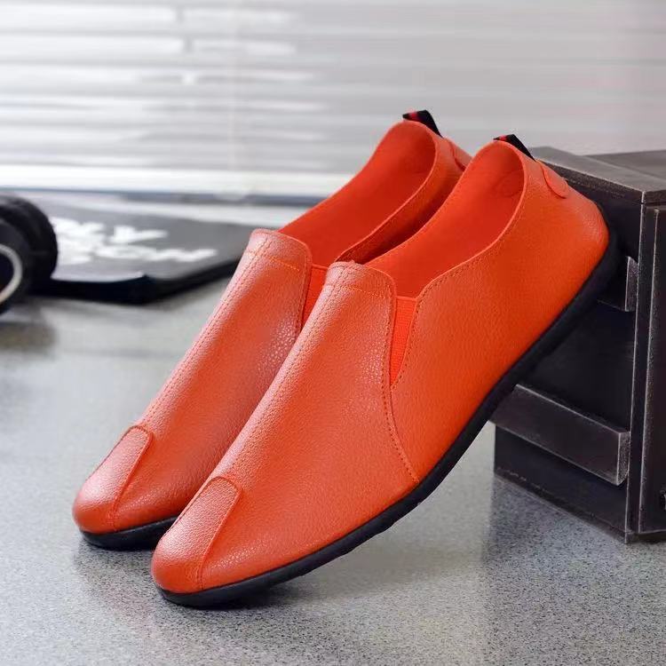 New men's casual shoes men's shoes low top Doudou shoes soft flat leather shoes