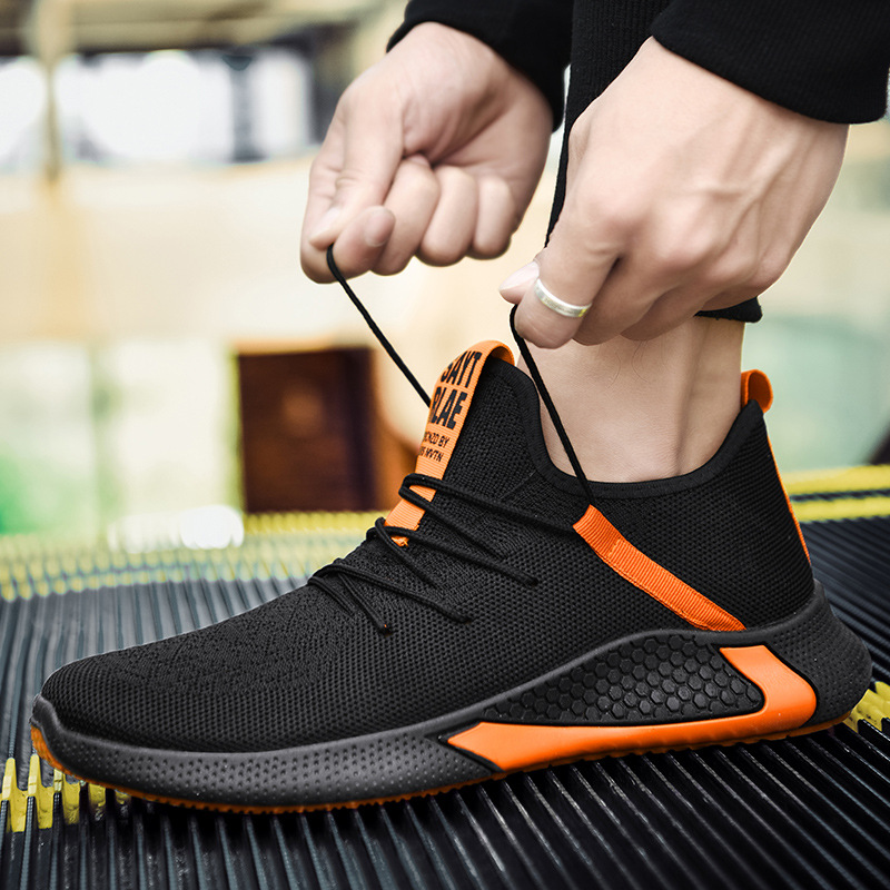 2021 new sports shoes men's trend breathable men's casual shoes running mesh men's shoes