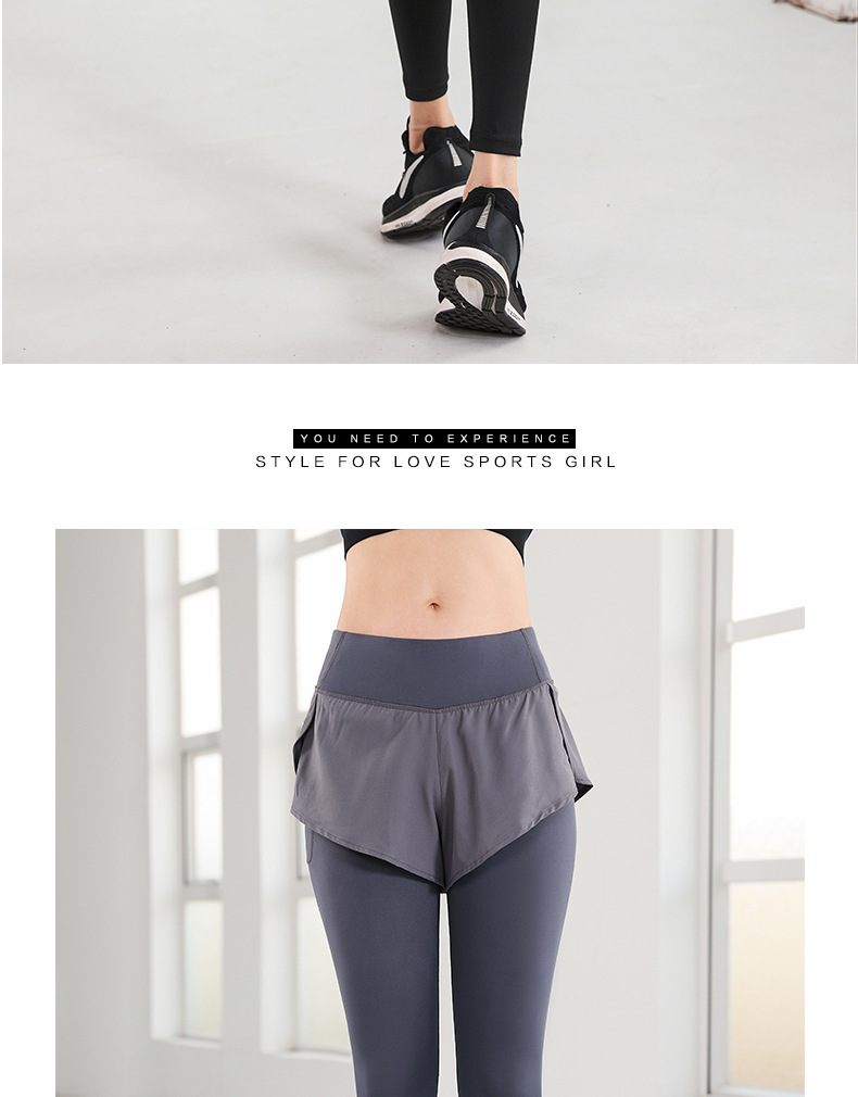 Yoga Pants women fake two invisible pocket basketball tights sports fitness running pants women