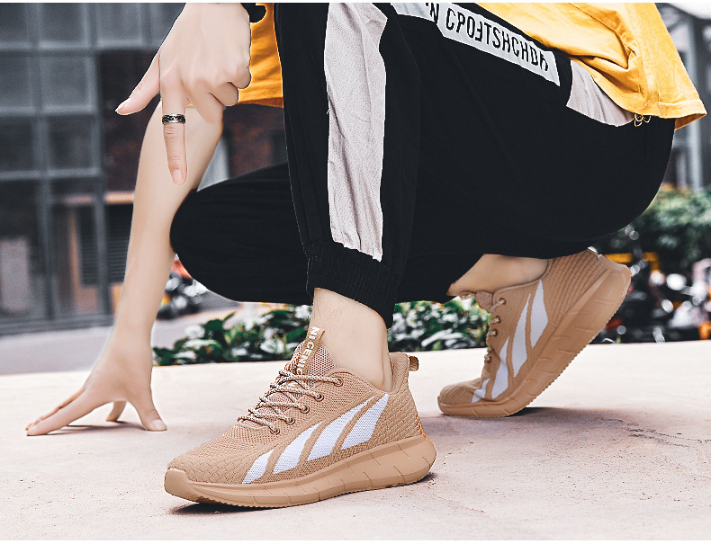 New mesh comfortable thick bottom low top lace up sports and leisure shoes in autumn