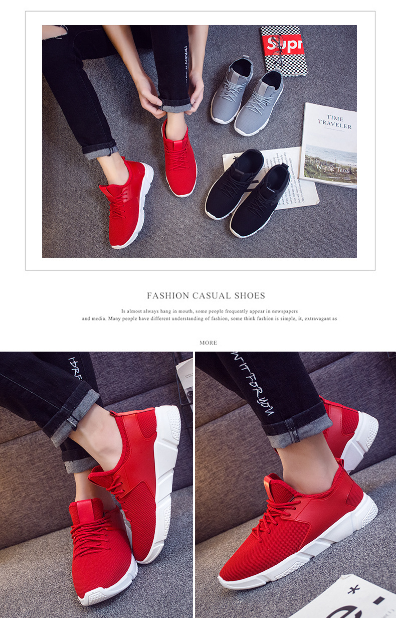 New hot men's shoes sports shoes leisure fashion running lace up couple shoes