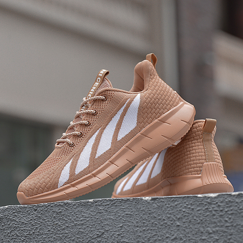 New mesh comfortable thick bottom low top lace up sports and leisure shoes in autumn