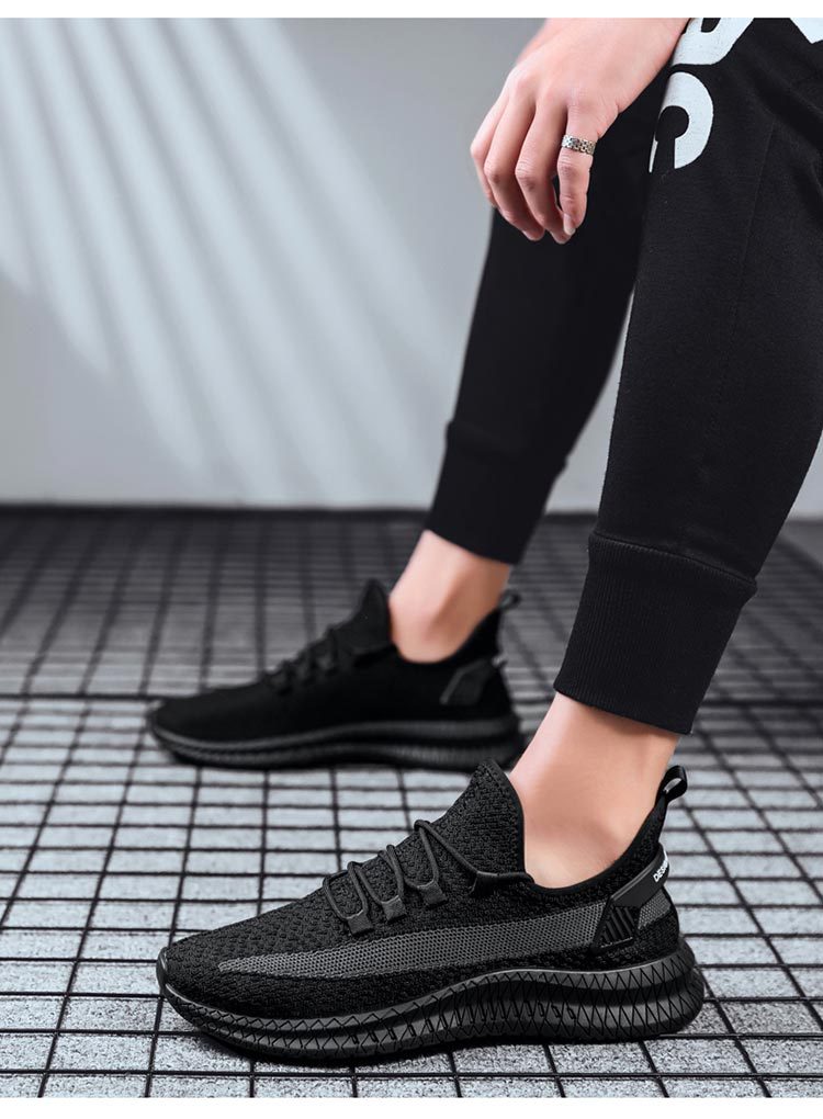 Men's sports casual board shoes running flying woven board shoes