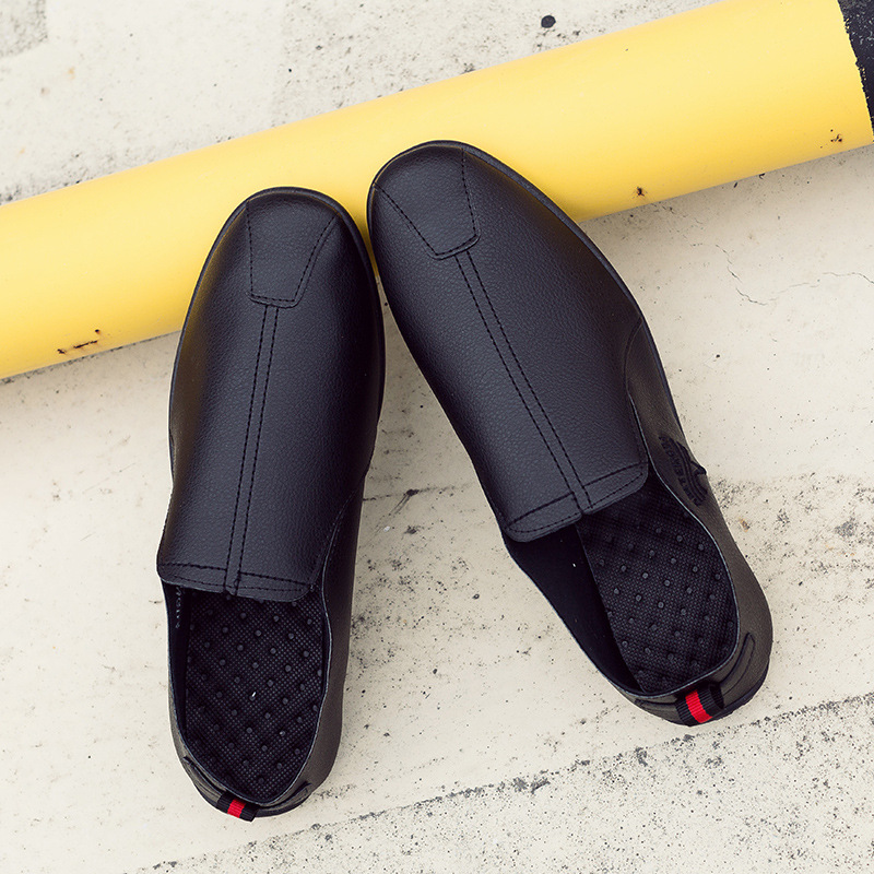 New men's casual shoes men's shoes low top Doudou shoes soft flat leather shoes