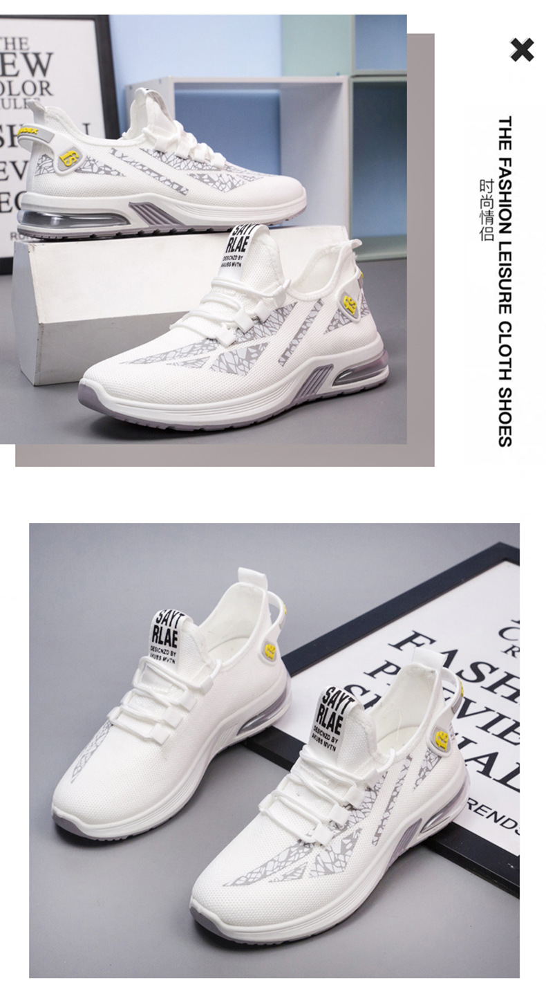 2021 new couple air cushion casual shoes sports shoes fly weave comfortable