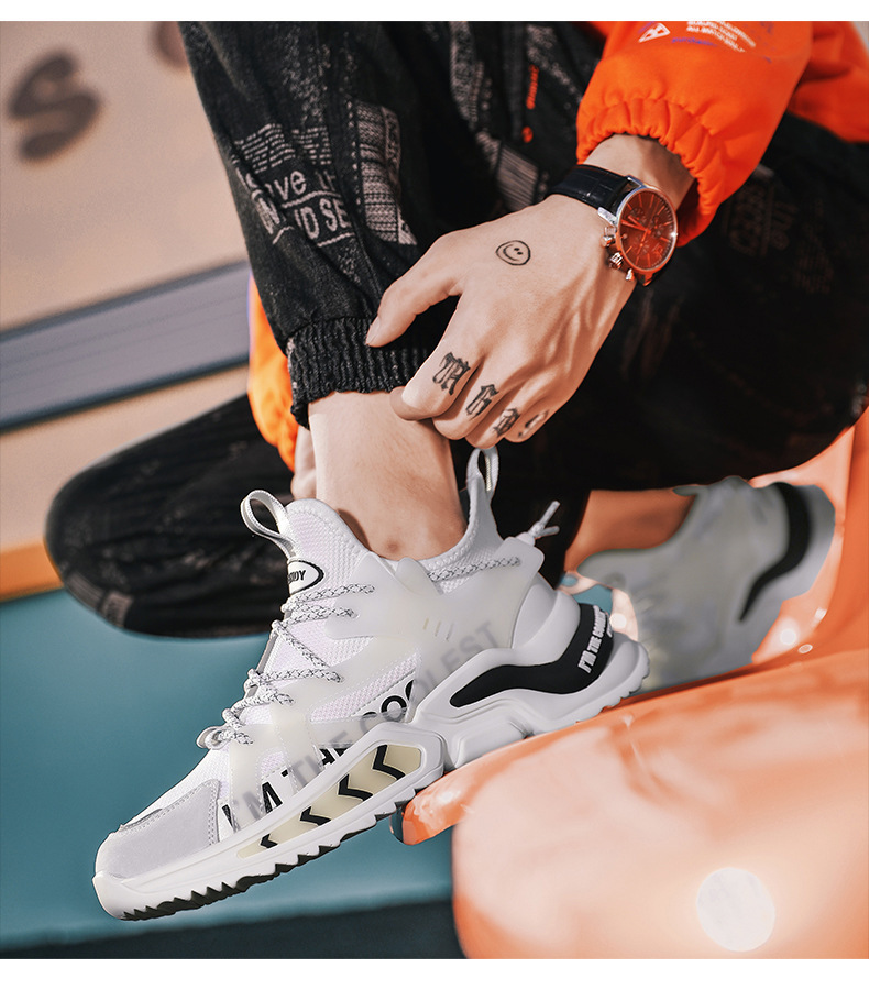new cross-border large men's shoes daddy shoes low top thick soled men's shoes