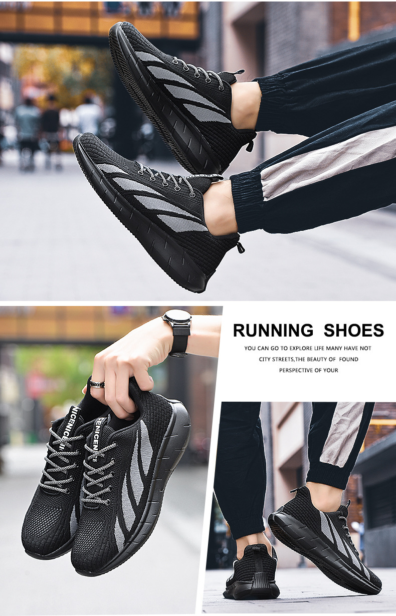 New mesh comfortable thick bottom low top lace up sports and leisure shoes in autumn