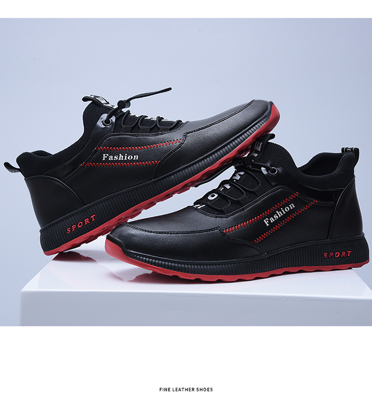 Spot black injection molding shoes leisure men's textile low top round head men's comfortable sports shoes