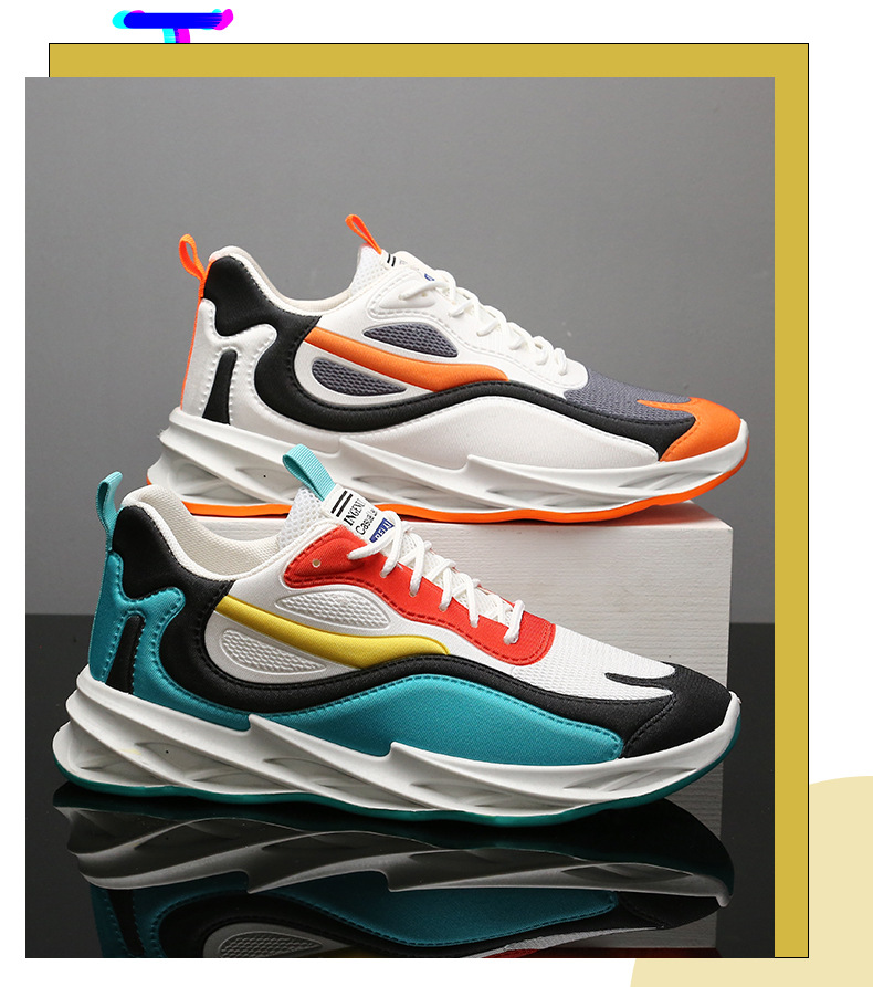 Men's sports shoes 2021 summer breathable casual shoes flying woven mesh running shoes new wholesale