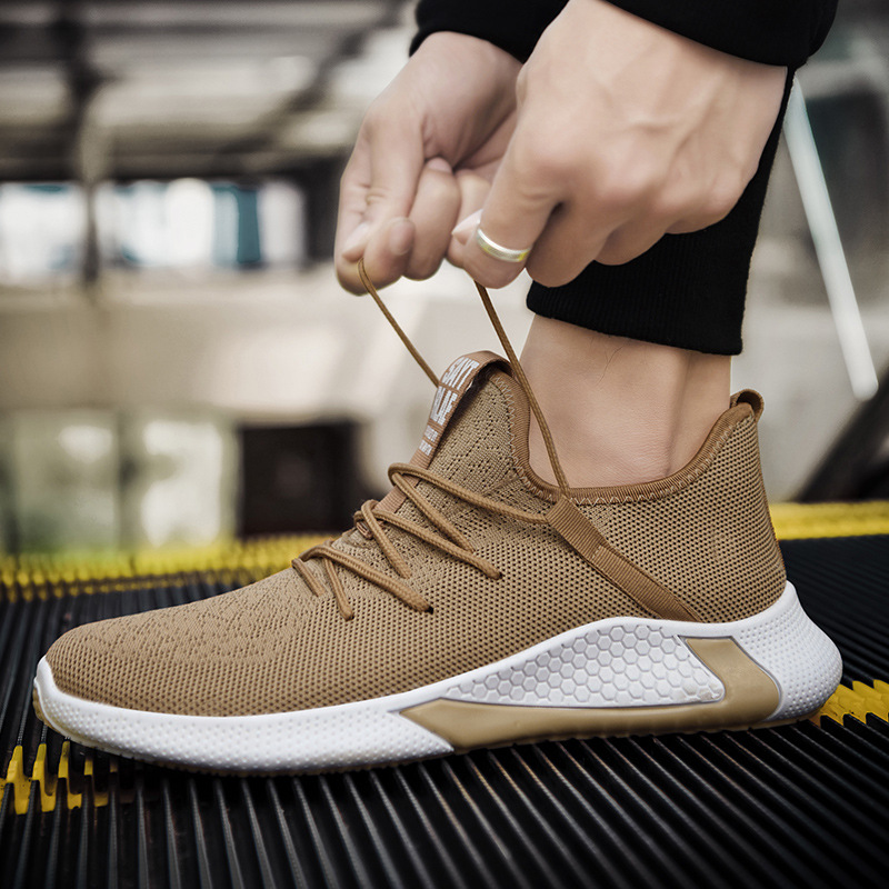 2021 new sports shoes men's trend breathable men's casual shoes running mesh men's shoes