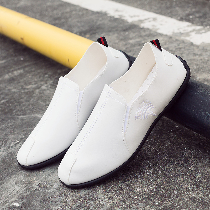 New men's casual shoes men's shoes low top Doudou shoes soft flat leather shoes